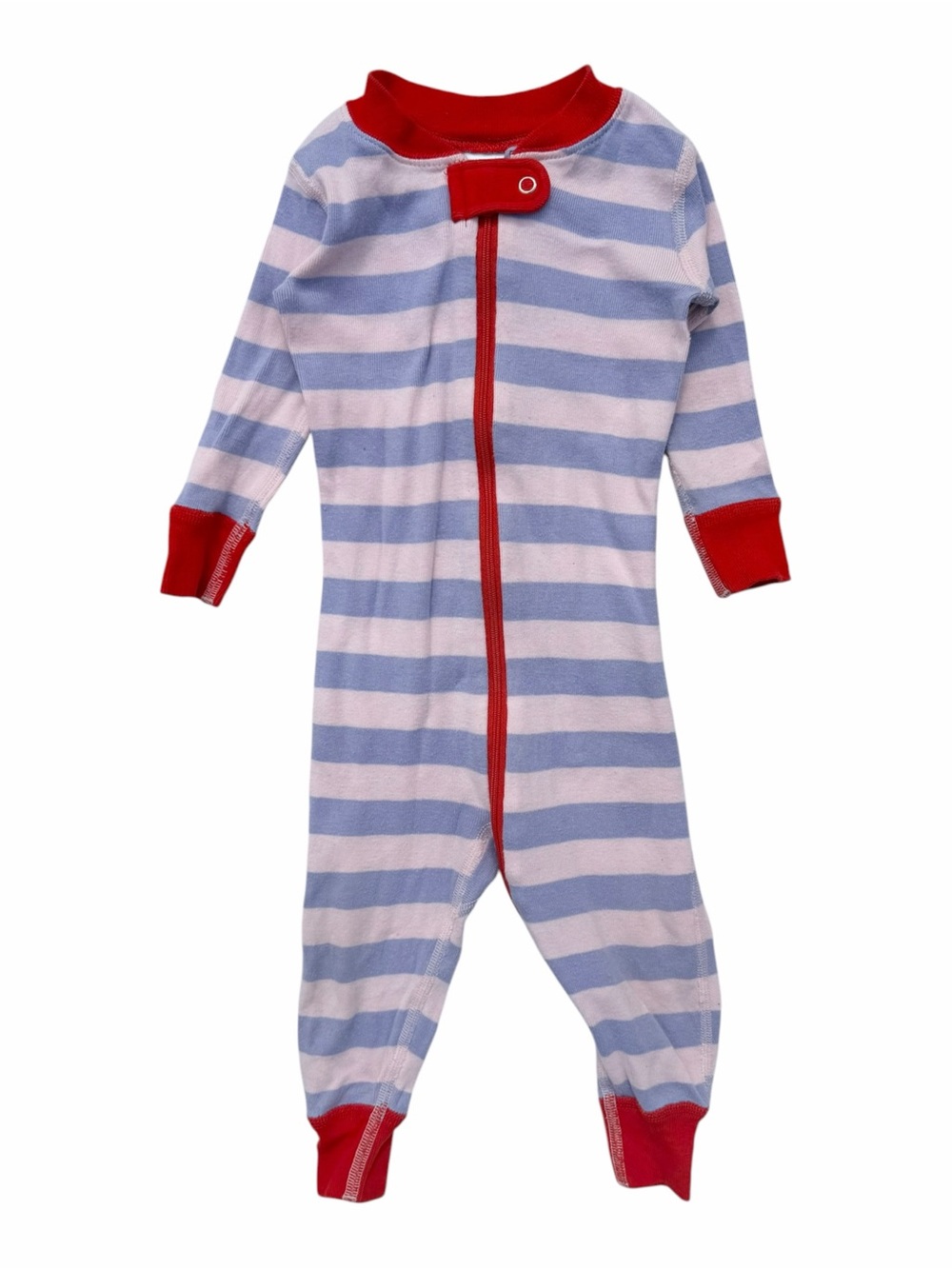 Hanna Andersson Baby 6-12M 70cm Purple Pink Stripe Organic Cotton Sleeper